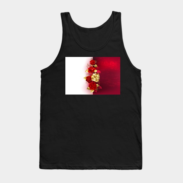 Design with Red Roses Tank Top by Blackmoon9